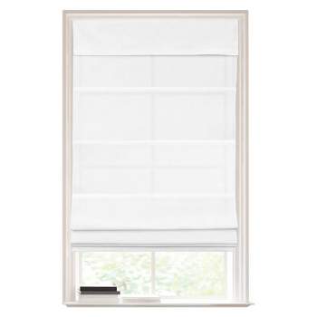1pc Light Filtering Cordless Roman Window Shade White - Lumi Home Furnishings