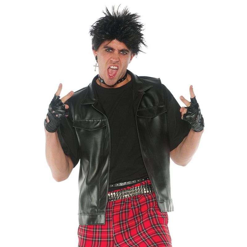 Faux Leather Rocker Vest Adult Costume, 1 of 5