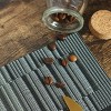 Aoibox Black Placemats Set of 4, Heat-Resistant Washable Non-Slip Vinyl Woven Table Mats for Kitchen Dining Table Decoration Indoor Outdoor - 3 of 4