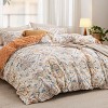 3 Pieces Reversible Striped Duvet Cover Set with Zipper Closure Bedding Set with 8 Corner Ties - 2 of 4
