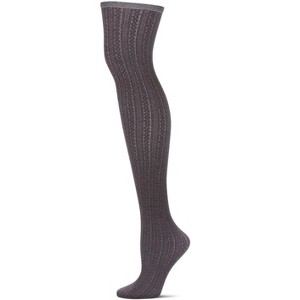 Memoi Women's Totally Textured Over The Knee Socks - 1 of 3