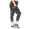 Women's Tropical Leaf Workout Capri Pant - SHOSHO - 2 of 3