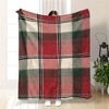 Lomsoe Christmas Plaid Flannel Throw Blanket - Red/Green/Black Tartan Bedspread, Christmas Gift. - 2 of 4