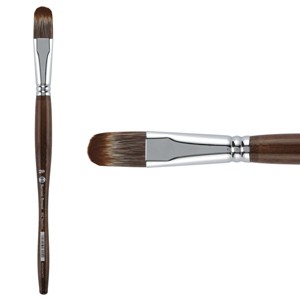 Borciani e Bonazzi UNICO Synthetic Mongoose Artist Paint Brush - Series 802 Filbert - Size #20 - Watercolors, Oil & Acrylic Paint - Handcrafted in - 1 of 4