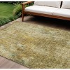 Brown Beige And Gold Abstract Washable Indoor Outdoor Area Rug - 2 of 4