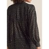 VENUS Womens Metallic Button Front Top - 4 of 4