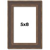 PosterPalooza | Photo Size Elegant Brown Picture Frame - UV Acrylic, Foam Board Backing, Hanging Hardware - 2 of 4