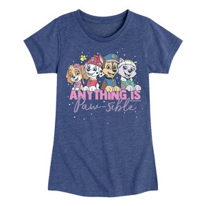 Girls' - Paw Patrol - Anything Is Paw-Sible Fitted Short Sleeve Graphic T-Shirt - 1 of 4
