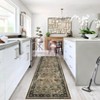 Boho Vintage Floral Printed Area Rug Machine Washable Ultra Thin Non Shedding Non Slip Foldable Stain Resistant Throw Rug - 2 of 4