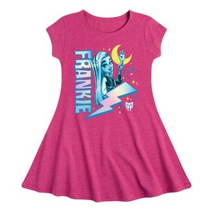 Girls' - Monster High - Blue Ink Frankie Fit & Flair Cap Sleeve Dress - 1 of 2