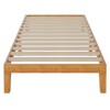 INFURNIC Beds Wood Bed Frame, Wooden Platform Bed Frame Mattress Foundation With Support Slats, Natural Pine Bedstead, Brown, 74.4"*38"*12" - 2 of 4