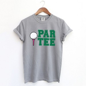 Simply Sage Market Women's Golf Par Tee Varsity Short Sleeve Garment Dyed Tee - 1 of 4
