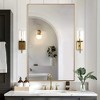 Lirago 52" Modern Gold Framed Bathroom Mirror Sleek Rectangle Vanity Mirror with Easy Installation for Bathroom Bedroom or Entryway - 2 of 4