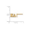 Black Bow Jewelry 14k Yellow Gold Plated Sterling Silver Kappa Delta Greek Life Stud Earrings - 2 of 3