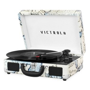 Victrola Journey 3-Speed Bluetooth Suitcase Record Player - White - 1 of 2