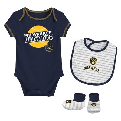 Image of MLB Milwaukee Brewers Infant Boys' Layette Set - 6-9M