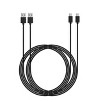 Just Wireless 6' TPU Type-C to USB-A Cable 2pk - Black - image 2 of 4