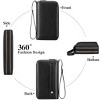 Ladies' clutch bag with anti-theft wrist strap,leather wallet,large-capacity credit card holder,handle-style carry strap - 4 of 4
