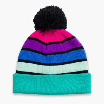 Turtle Fur Youth Rooftop Rave Beanie - Winter Cuffed Pom Hat