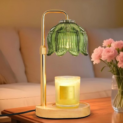 FAAYFIAN Adjustable Candle Warmer Lamp with Timer,Wood Base Metal Shade,Birthday Gifts for Women Mom