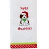 SKL Home Yappy Howlidays Red & White Polka Dot Striped Trim 2-Piece Dish Towel Set - 16x26", Multi - 4 of 4