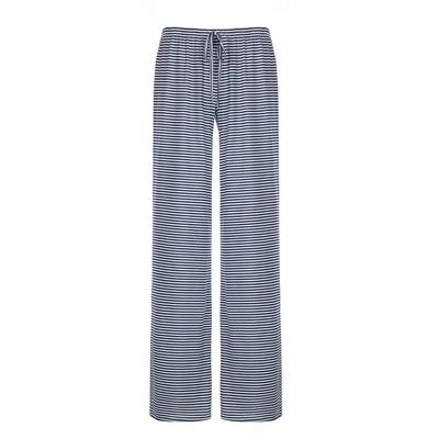 Women's Slim Straight Stripe Casual Waistband Tied Home Pants with Adjustable Tie Belt Longe Pants