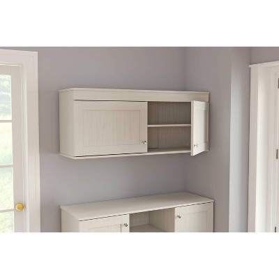 Shaker White 52'' Wall Mounted Buffet Cabinet with Adjustable Shelves
