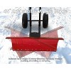 29 Inch Heavy Duty Wheeled Snow Shovel with Adjustable 5-Position Handle and Multi-Angle Carbon Steel Blade - 4 of 4