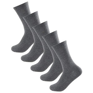 INSPIRE CHIC Crew High Cotton Stretchy Work Casual Athletic Socks 5 Pairs - 1 of 4