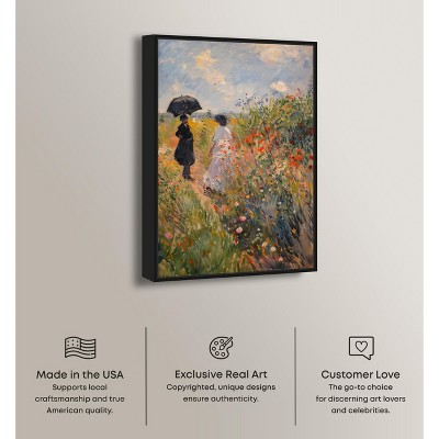 Vincent Van Gogh Inspired 31" x 21" Canvas Print in Black Frame