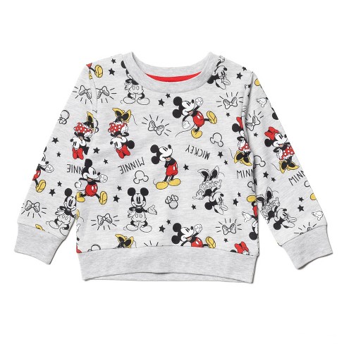 Disney Minnie Mouse Mickey Mouse Big Girls Sweatshirt Gray 14-16