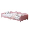 NicBex 81" Twin Size Day Bed with Trundle, Upholstered Daybed with Cloud-Shaped Backrest for Bedrooms - 4 of 4