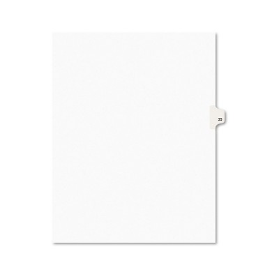 Avery-Style Legal Exhibit Side Tab Divider Title: 35 Letter White 25/Pack 01035