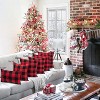 Set of 2 Christmas Buffalo Check Plaid Throw Pillow Covers Cushion Case for Farmhouse Home Decor Red and Black, 18 x 18 Inches - 3 of 4