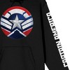 Marvel Universe Captain America New Shield Long Sleeve Black Adult Hooded Sweatshirt - 3 of 4