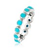 Ross-Simons Turquoise Eternity Band in Sterling Silver - 3 of 4