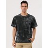 Lars Amadeus Men's Summer Tie-Dye Design Tee Short Sleeves Hip Hop Printed T-Shirt - 2 of 4