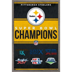 Trends International NFL Pittsburgh Steelers - Champions 23 Framed Wall Poster Prints - 1 of 4