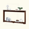 KIGFTSOD Corrugated texture narrow wooden console sofa table with storage, for behind sofa, ideal for entranceways, corridors, front door - 3 of 4