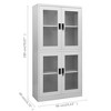 vidaXL Filing Cabinet Storage Cabinet for Office Steel and Tempered Glass - 4 of 4