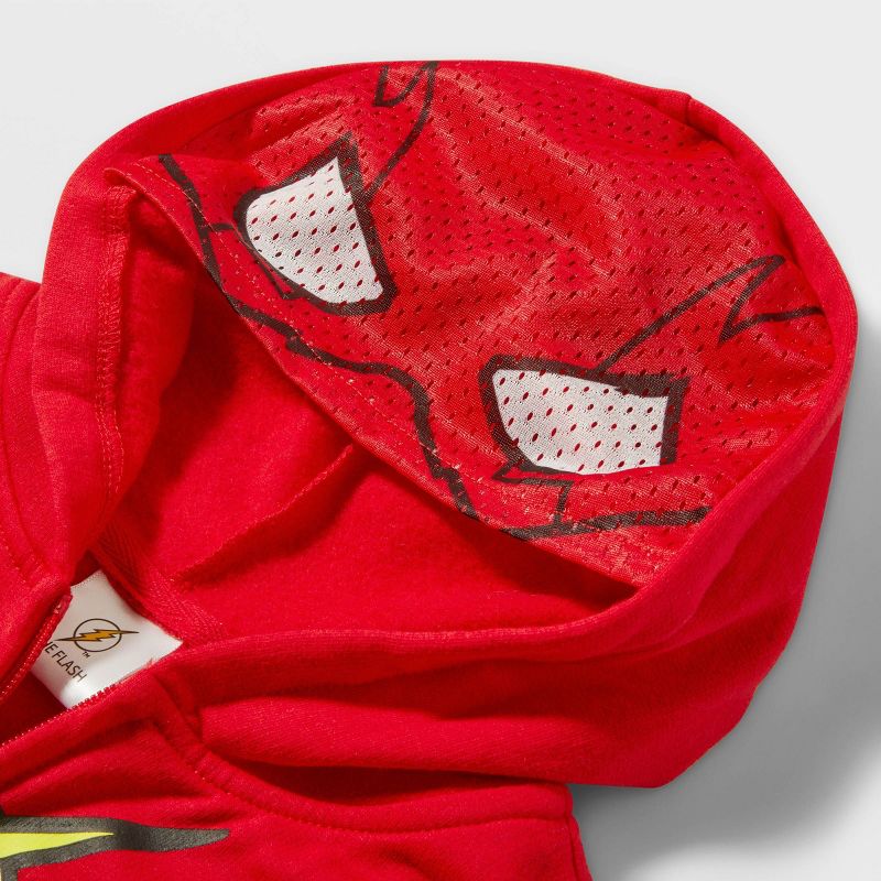 Boys' DC Comics The Flash Cosplay Hooded Sweatshirt - Red, 5 of 7