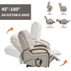 FONTOI Accent Chair with Side Pockets, Recliner Chair with Comfortable Back and Wood Armrests, Beige, 36.23"*42.52"*29.53" - 4 of 4