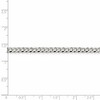 Black Bow Jewelry 4mm, Sterling Silver, Solid Beveled Curb Chain Bracelet - 4 of 4