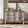 Fluted Dresser for Bedroom with 6 Deep Drawers, 47.2 in Wide Modern Chest of Drawers - 3 of 4