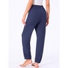 INSPIRE CHIC Women 2 Pcs Pajama Pants Soft Comfy Ankle Length Elastic Waistband With Pocket - 4 of 4