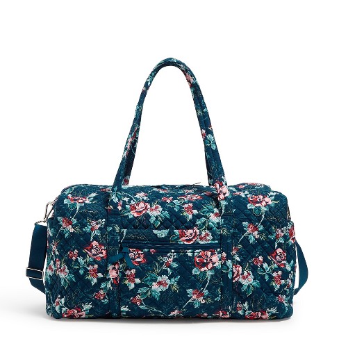 Vera Bradley Women's Cotton Large Travel Duffel Bag Rose Toile : Target