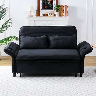 NicBex Modern Convertible Sofa Bed Loveseat with Adjustable Backrests & Armrests,Upholstered Sleeper Sofa for Living Room,Bedroom