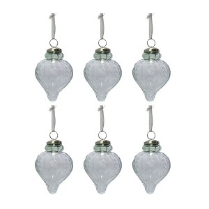 Whisen D3x4.7" Christmas Ornament, Decorative Hanging Ball Christmas Tree Ornaments, Set of 6 - Clear - 1 of 4