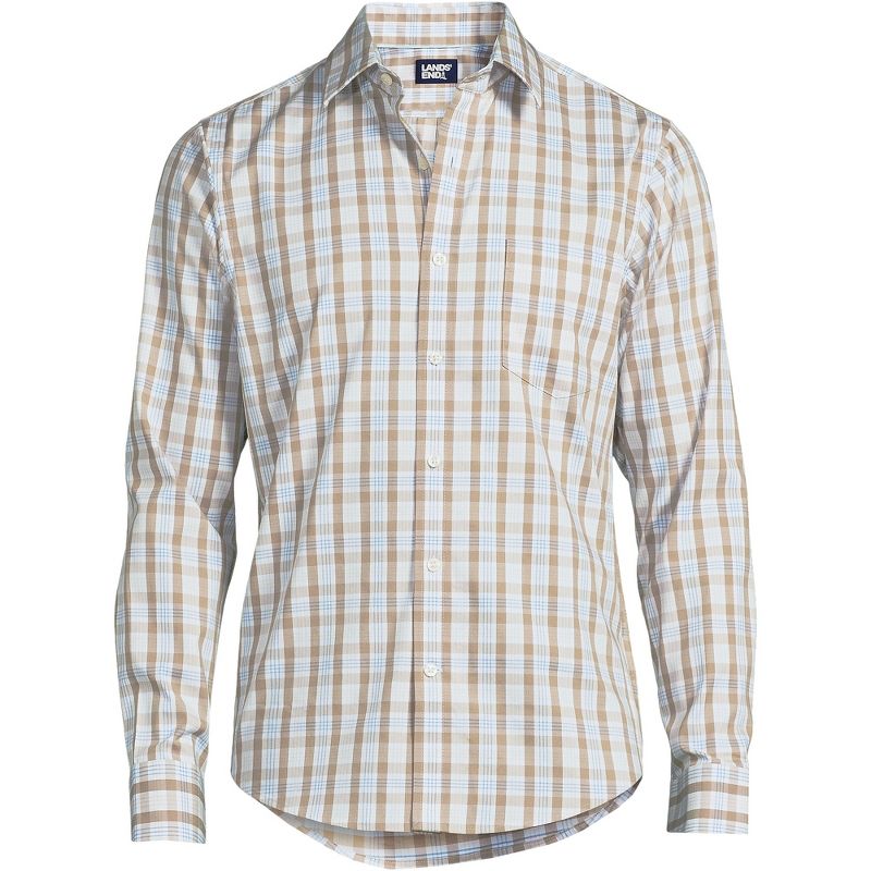 Lands' End Men's Traditional Fit Long Sleeve Travel Kit Shirt, 3 of 4