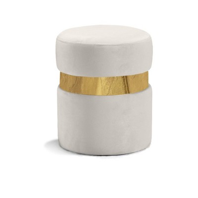 Meridian Furniture,Hailey Velvet Ottoman/Stool